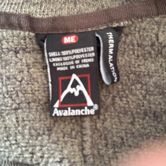 Avalanche Mens Sweater Thermalation Mid-Layering Size Medium Long Sleeve 1/4 Zip - Picture 3 of 6
